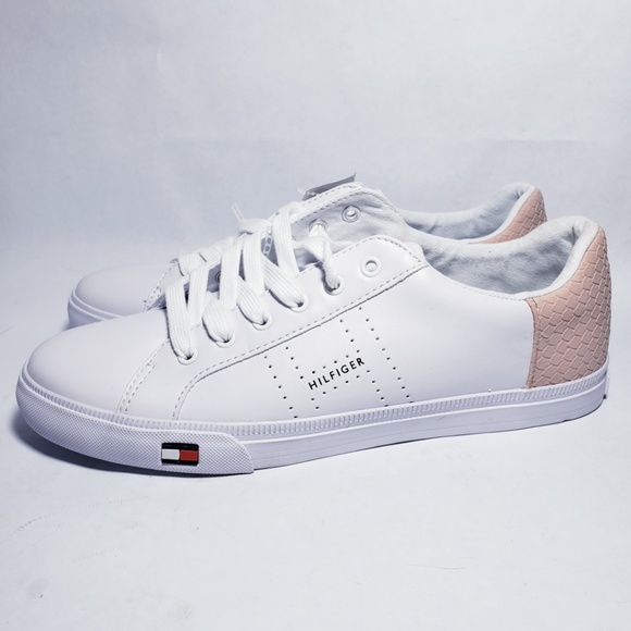 Tommy Hilfiger Shoes - Tommy Hilfiger Pink White Lace Up Fashion Sneaker